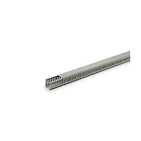 Wiring Duct with Vertical Slots 4/6, Length 2m, Width 25mm, Height 30mm, Plastic, Grey