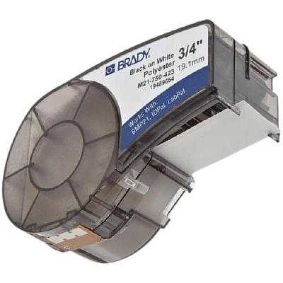 BRADY Etiquetas de vinilo autolaminable, Para cables y alambre, Cartucho, Serie BMP21 PLUS - M21-1500-427