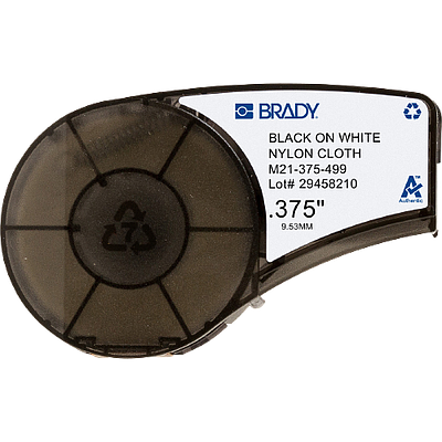 BRADY Etiquetas multiusos de nailon con adhesivo agresivo con cinta de impresión, para impresoras m21 - 0.375"