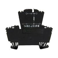 IEC 2-Ckt Feed-Through Blk,Resistor,4mm