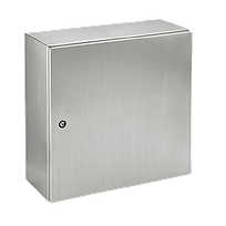 HOFFMAN Gabinete de montaje en pared, Serie IP66, tipo 12/4 con panel, Acero inoxidable, Gris - M600600350GSS