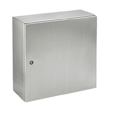 HOFFMAN Gabinete de montaje en pared, Serie IP66, tipo 12/4 con panel, Acero inoxidable, Gris - M600600350GSS