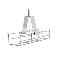 Suspensión para montar la charola desde el techo, marca Charofil, conjunto 100 mm, Acabado Electro Zinc - MG-51-140 EZ