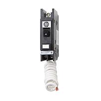 1492-MC Thermal-magnetic Miniature Circuit Breakers, 1492 Miniature Circuit Breaker, 120 V AC, Ground Fault Circuit Interrupters (GFCI), Panel mounting, With Self Test Capability, 1 Pole, 15 Amps, Standard Terminal, None