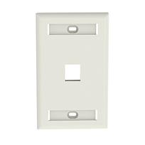 NETKEY NetKey® Placa Frontal Vertical de Montaje Empotrado, 1 Salida, Blanco - NK1FWHY