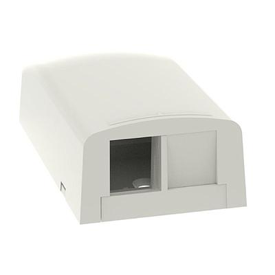 NETKEY Caja de montaje en superficie de 2 puertos, blanco hueso - NK2BXIWA