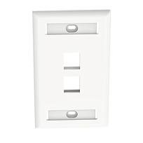 NETKEY NetKey® Placa de Pared Vertical, 2 Puertos Keystone, Blanco - NK2FWHY