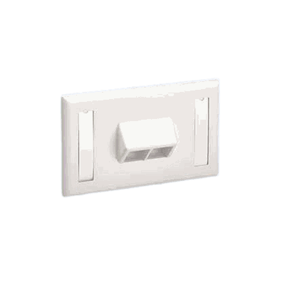 NETKEY Placa frontal de 2 puertos, una unidad, horizontal inclinada - NK2HSFWHY