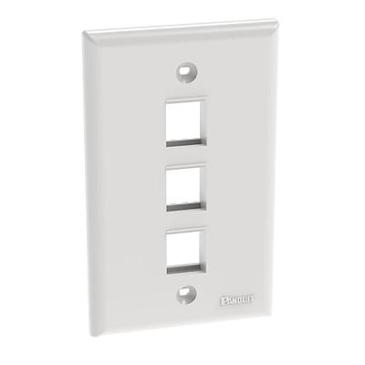 NetKey faceplate vertical de 3 puertos - NK3FNWH