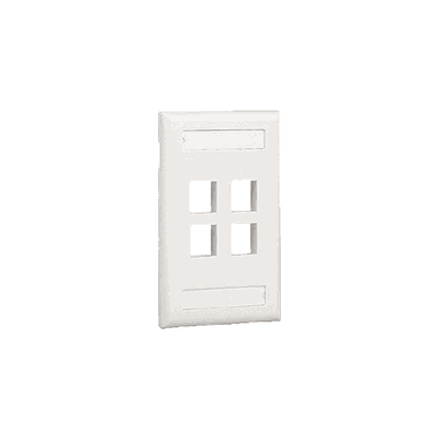 NETKEY Montaje empotrado de 4 puertos, Vertical, una unidad - NK4FWHY