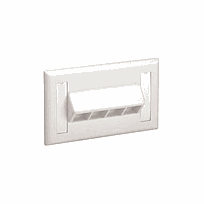 NETKEY Placa frontal horizontal con etiquetas, una salida, montaje empotrado, inclinada - NK4HSFIWY