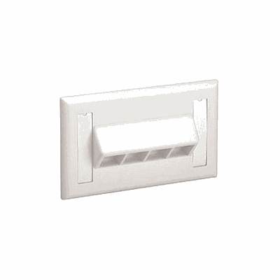 NETKEY Placa frontal horizontal con etiquetas, una salida, montaje empotrado, inclinada - NK4HSFIWY