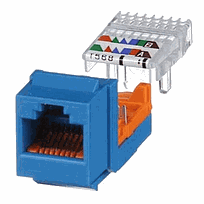 NETKEY Módulo de conector de bastidor conductor, Cat 5e, Azul - NK5E88MBUY