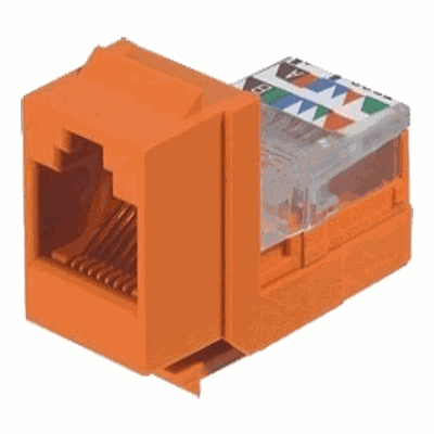 NETKEY Módulo de conector de bastidor conductor Cat 5e, naranja - NK5E88MORY