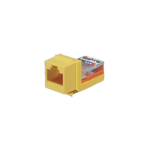 NETKEY Módulo de conector de bastidor conductor Cat 5e, amarillo - NK5E88MYLY