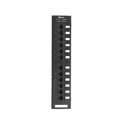 NETKEY Panel de parcheo, Terminación punchdown, CAT 6, 12 puertos, Montaje en pared (Requiere base 89 D - WB89D) - NK6PPG12WY