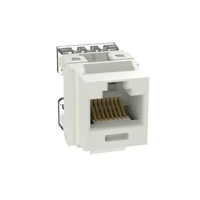 NETKEY Módulo de conector perforado, Cat 5e, Blanco - NKP5E88MIW