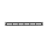 NETKEY Panel de Parcheo modular de 24 Puertos, Negro - NKPP24FMY