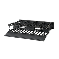 PANDUIT Administrador horizontal para cable, alta densidad, al frente y atrás, 2 UR, ABS, Negro - NM2