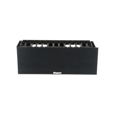 PANDUIT Organizador de cables horizontal de alta capacidad, plástico ABS, 4UE, Negro  - NMF4