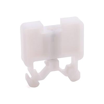 TERM BLCK End Anchor Std A-B Rail WHT