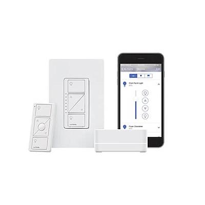 LUTRON Kit controlador de iluminación, Caseta inteligente PRO, Blanco - P-BDGPRO-PKG1W