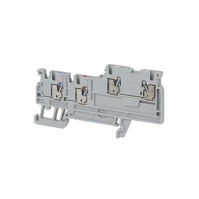 1492-P PUSH-IN TERMINAL BLOCKS , 1.5 MM2 ( AWG 26 - AWG 14) , 13 A , SENSOR BLOCK , MULTI-LEVEL ,4 POINTS - 2 WHITE, 1 RED, 1 BLUE
