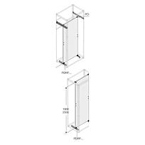 Travesaños chapa zincada p=700mm, 2 ud.