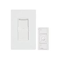 LUTRON Kit placa de pared y control remoto PICO, Inalámbrico, Caseta, Ra2, Blanco - PJ2-WALL-WH-L01