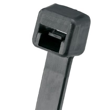 PANDUIT Cincho de bloqueo, Sección transversal pesada, 99mm, Nailon 6.6, Negro - PLT1SM0