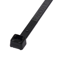 PANDUIT Cincho de bloqueo, 188 MM, Nailon 6.6, Color Negro, 1000PZ - PLT2SM0