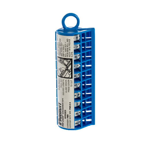 PANDUIT Dispensador de cinta marcadora preimpresa, 0 a 9, Blanco - PMD09
