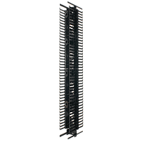 PANDUIT Administrador de cables vertical, Doble cara, Acero, Negro - PRV8