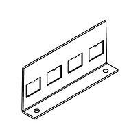 Placa de montaje para 4 jacks tipo keystone