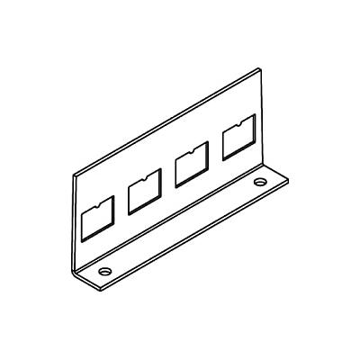 Placa de montaje para 4 jacks tipo keystone