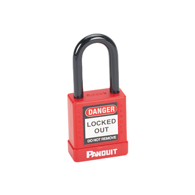 PANDUIT Candado de Grillete corto, No conductor, Rojo - PSL8