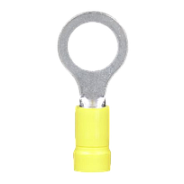 PANDUIT Terminal de anillo, con aislamiento de vinilo, 12-10, Amarillo - PV1038RL