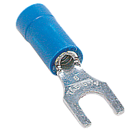 PANDUIT Terminal de horquilla, con aislamiento de vinilo, 16-14, Azul - PV1410FC
