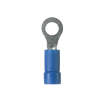PANDUIT Terminal de anillo, con aislamiento de vinilo, 16 - 14, Azul - PV1410RC