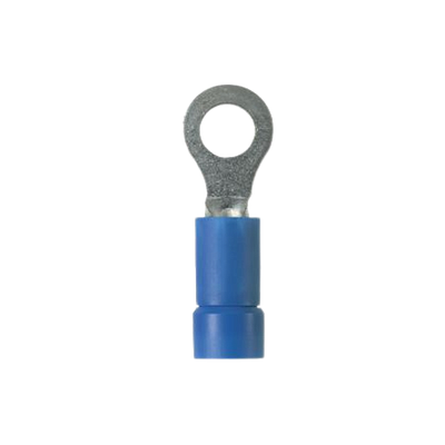 PANDUIT Terminal de anillo, con aislamiento de vinilo, 16 - 14, Azul - PV1414RM