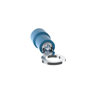 PANDUIT Terminal de anillo, con aislamiento de vinilo, 16 - 14, Azul - PV1456RC