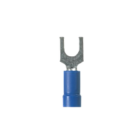 PANDUIT Terminal de horquilla, con aislamiento de vinilo, 16 - 14, Azul - PV148FC