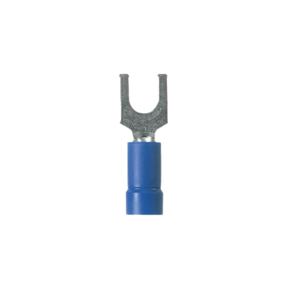 PANDUIT Terminal de horquilla, con aislamiento de vinilo, 16 - 14, Azul - PV148FC