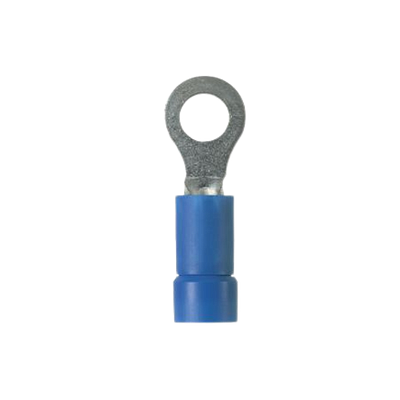 PANDUIT Terminal de anillo, con aislamiento de vinilo, 16 - 14, Azul - PV148RC