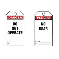 Spanish Plastic Tag, 'Peligro No Usar