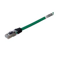 Copper Patch Cord, Cat 6A, Green S/FTP C