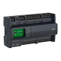 AS-B controller with 24 I/O points (12 Universal Type A, 4 Universal Type B, 4 Digital Inputs and 4 Digital Outputs) with manual overrides - hosting up to 50 controllers on BACnet MS/TP bus