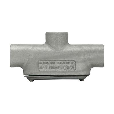Condulet® Caja Registro Ovalada Serie 7  Forma"TB" en aluminio libre de cobre con pintura gris epóxica electroestática,  Entrada 3/4" NPT,  con tapa de acero galvanizado y empaque integrado. Aplicació