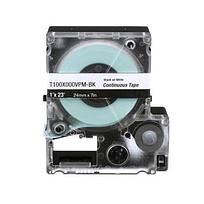 MP Cassette, Continuous Tape, Vinyl, 1.50&quot; W x 23' L, Black on White