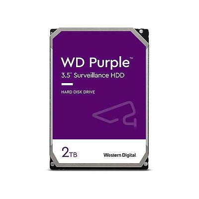Western Digital disco duro WD Purple de 2 TB para videovigilancia 24/7, con SATA III, 256 MB de caché, tecnología AllFrame™ y alta fiabilidad para DVR/NVR - WD22PURZ